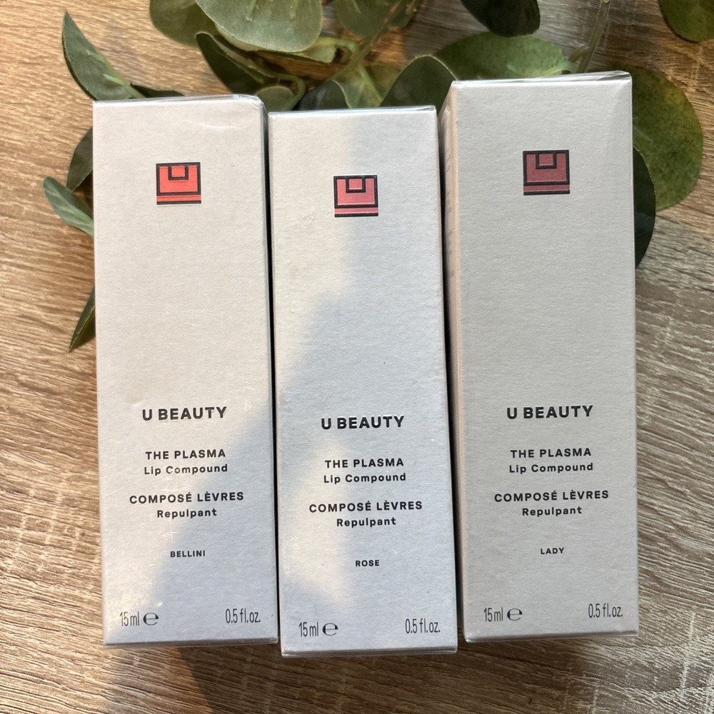LOT OF 3 U BEAUTY THE PLASMA Lip Compound Bellini Lady Rose 0.5 Fl Oz New